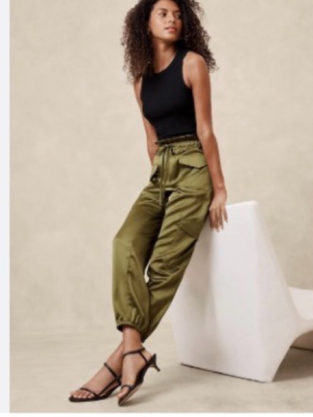 Banana Republic Olive Green Cargo Joggers